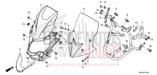 FRONT COWL NC750XDM de 2021